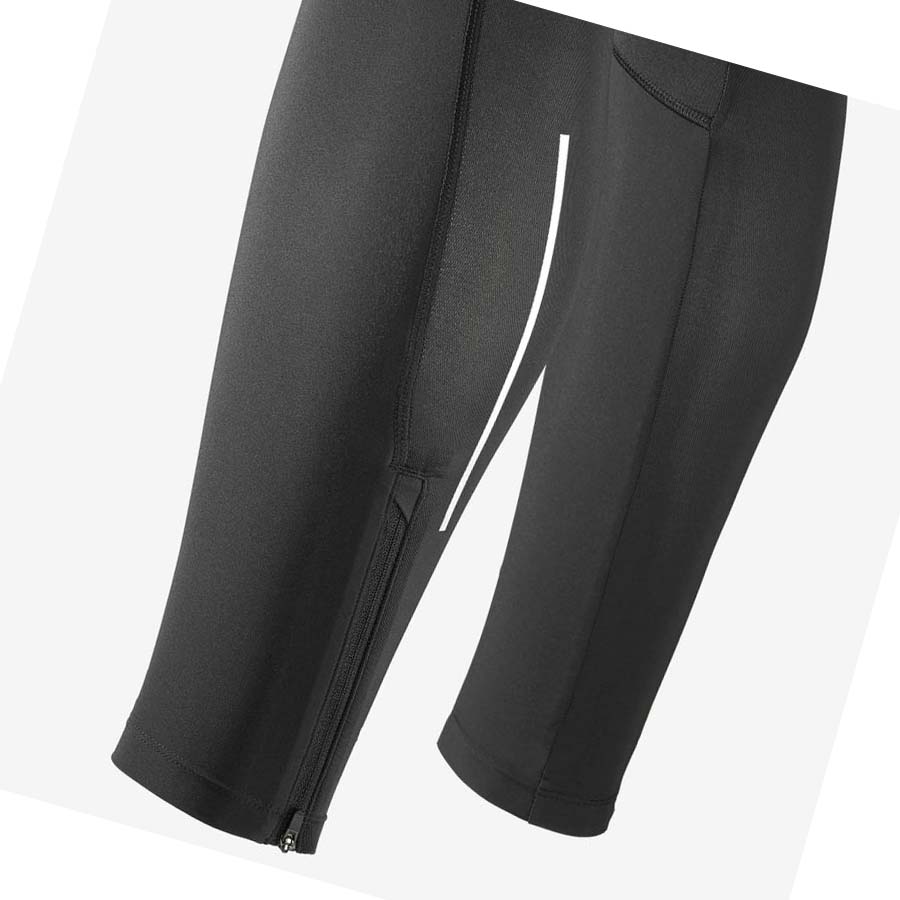 Pantalones Salomon AGILE LONG Hombre Negros Amarillos | MX 3194ZUT